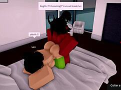 demon fucks roblox hoe as girlfriend is watching the cheating roleplay