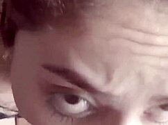 Beautiful Brunette Teen Gets Facial Cumshot At Home