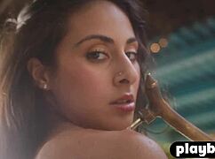 leighla habib rips off lingerie in intense striptease, exposing her beautiful small tits and ass