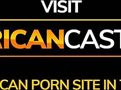 oiled sudanese ass backs up on white producer's cock