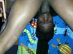 oh wow, watch this black gal get her mouth fucked hard in homemade sex!