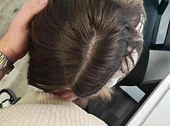 My busty boss gave me a POV blowjob right in the office