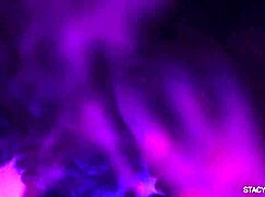 Horny babe caressing herself with dildo 😏