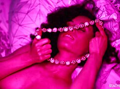 Horny babe caressing herself with dildo 😏