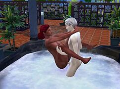 The sims bath turns rough