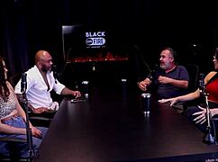 this woman in sheer red puts it all in her mouth during lesbian scenes!