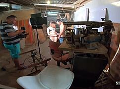 Behind the scenes: Luara Amaral's first orgasm with creampie