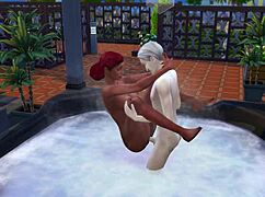 The sims bath turns rough