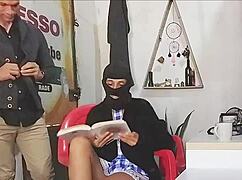 Abby seduces her tutor for assistance