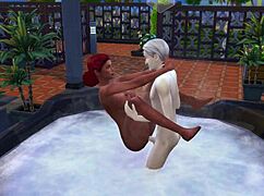 The sims bath turns rough