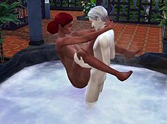 The sims bath turns rough