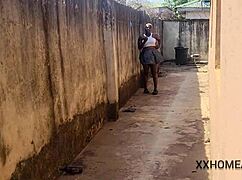 Horny big ass Nimi says, 'Caught me masturbating in public. What now?'