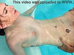 hazel haze fucks and sucks cock poolside