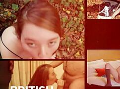 collared british 18 year old brunette with long hair and tattoo uses fucking machine for self pleasure