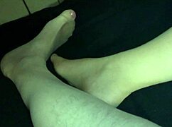 milf and i chilling in nylon stockings, she's got sexy feet