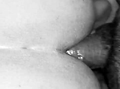 por el culo en blanco y negro with intense anal orgasm
