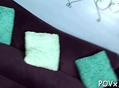 adorable girl reveals naughty side in pov sex competition.