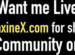 Kambodžalainen cougar Maxinex sitoo lesbo kumppaninsa masturbaatioon ja läpsimiseen orgasmiin dildolla