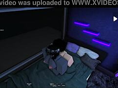 Predstav si, ako oplodňuješ túto goth kurvu v Roblox kondó