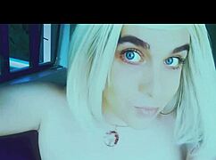 Tranny Babe Veronica Mix Shakes Ass In Panties As Crossdressing Babysitter With Blue Eyes