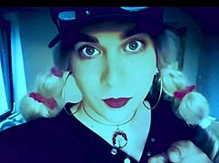 Tranny Babe Veronica Mix Shakes Ass In Panties As Crossdressing Babysitter With Blue Eyes