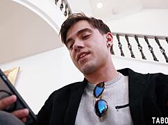 young guy, ready for reverse gangbang by five huge tits blondes?