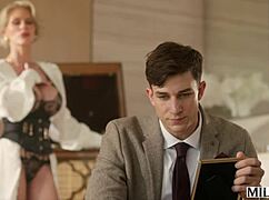 Milfy busty blonde casca akashova drains stud's cock