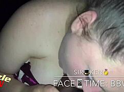 White BBW Gives Sloppy Interracial Blowjob to Contrast Her Fat Curves