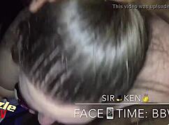 White BBW Gives Sloppy Interracial Blowjob to Contrast Her Fat Curves