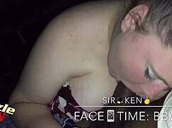 White BBW Gives Sloppy Interracial Blowjob to Contrast Her Fat Curves