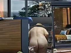 Transsexual Crossdressing Retro Homemade with Barefoot Ass and Feet