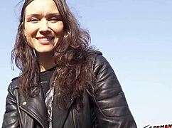 German scout Kristina Grace does dp anal casting with facial 😏