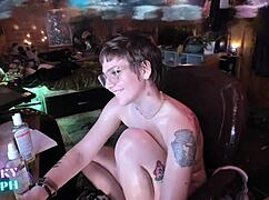 i was playin with my girlfriend's vibrator on her big ass tits, lickin and stuff, she's so horny babe