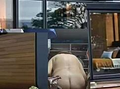 Transsexual Crossdressing Retro Homemade with Barefoot Ass and Feet