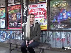 This natural teen gives a blowjob in POV. Then her yummy twat gets reamed hard.