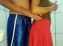 Maid Gets Pussy Licked And Fucked In Bathroom Voyeur Cunilingus