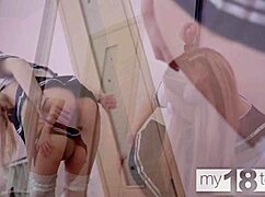 cosplay girl sofia sey explores her tight pussy solo