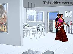 Indian step-sister caught brother and enjoyed the encounter with Hindi audio