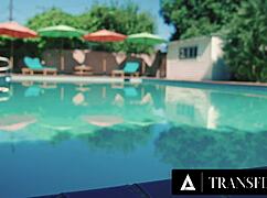 Curvy trans baddie Eva Maxim seduces stacked milf neighbor Kenzie Taylor