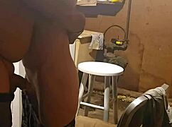 Fun cock play on a swing