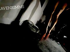 Blonde babe struts in ass-less mini skirt, teasing with heels and long hair. She bends over, ready for action.