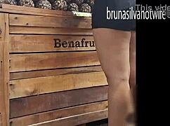 i was filming the hot brazilian blonde in the market, but i messed up the spying
