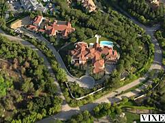 vixen stunning fit blonde amber moore enjoys intense goodbye sex