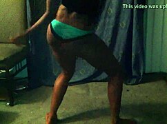 skinny black girl dancing around