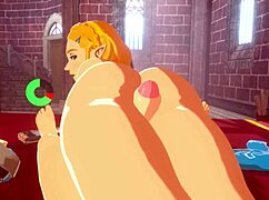 링크가 젤다 엉덩이 박고 허벅지에 사정