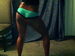 skinny black girl dancing around