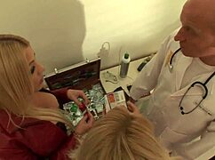 Stacey Saran and Cindy Behr Fuck Old Man in Threesome with Muff Diving