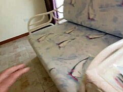 Petite sister-in-law bends over for blowjob and cowgirl.