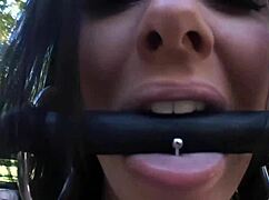 The Slut Brunette Gets Her Tits Sucked And Pussy Fingered In Gangbang Deepthroat