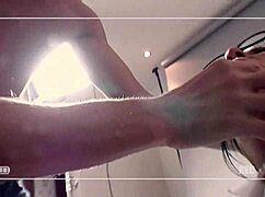 She guzzles loads while quivering in busty lust